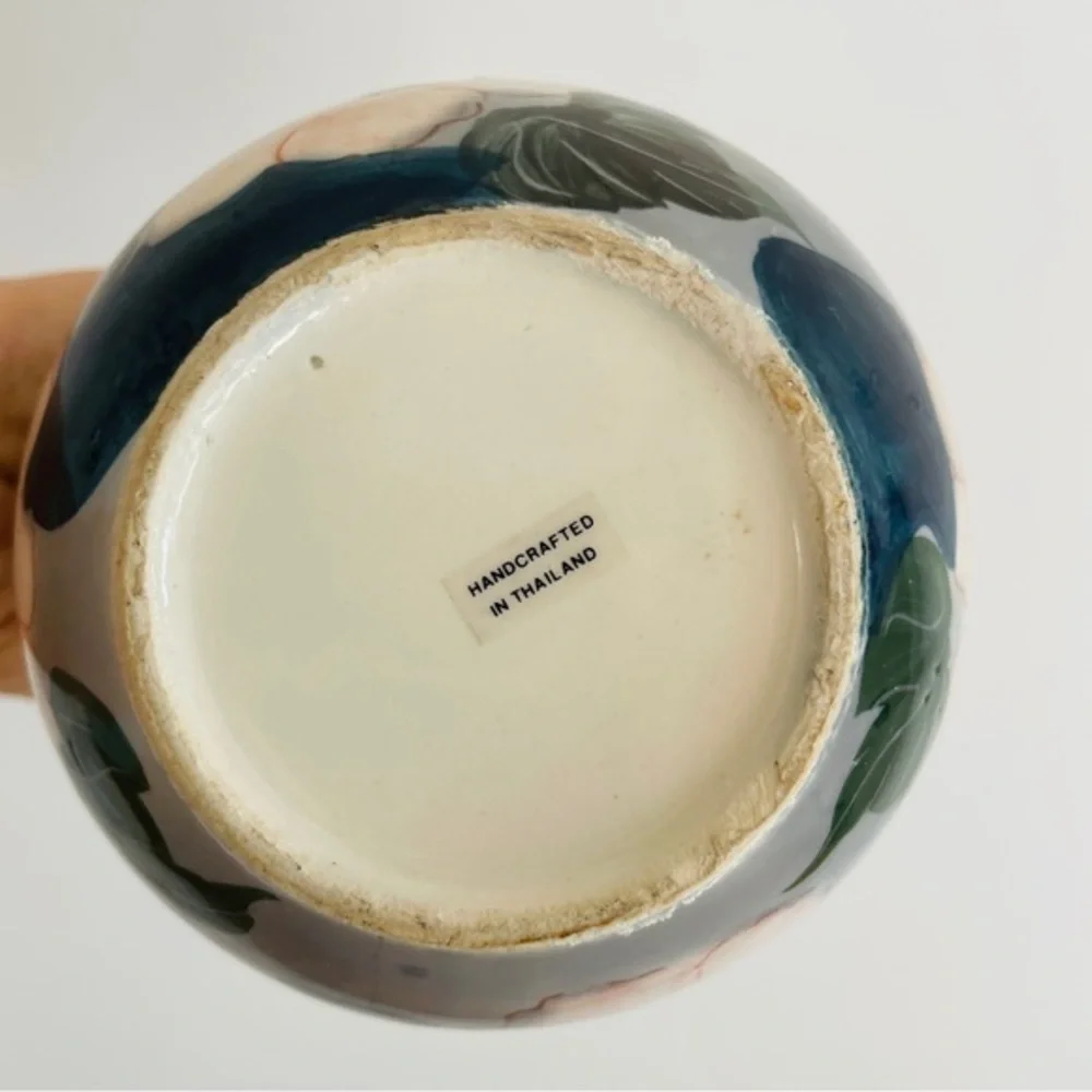Vintage Andrea Sadek Floral Design Hand Painted Small Vase 5